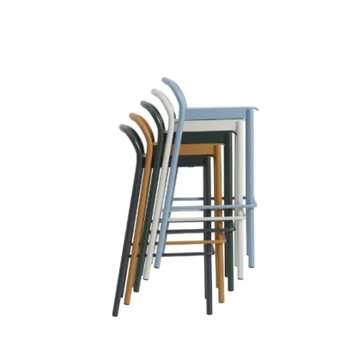 Muuto Linear Steel Barstol 75 cm Mørk Green