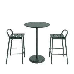 Muuto Linear Steel Barstol 65 cm Mørk Grøn
