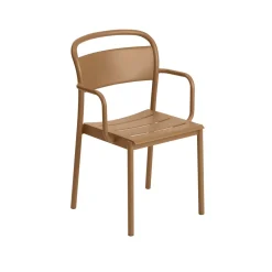 Muuto Linear Steel Spisebordsstol med Armlán Brándt Orange