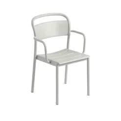 Muuto Linear Steel Spisebordsstol med Armlán Grå