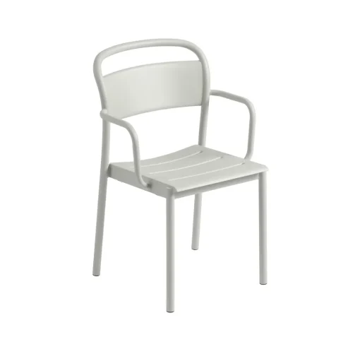 Muuto Linear Steel Spisebordsstol med Armlán Grå