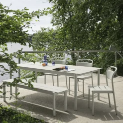 Muuto Linear Steel Spisebordsstol med Armlán Grå