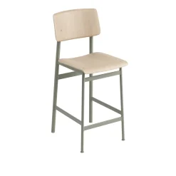 Muuto Loft Barstol Eg/Støvet Grøn H98,5