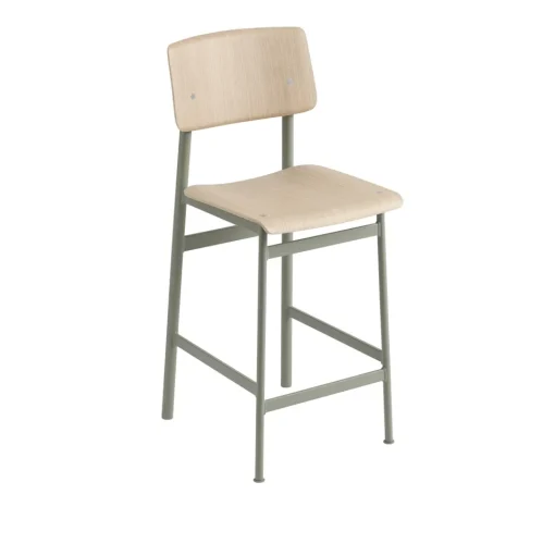 Muuto Loft Barstol Eg/Støvet Grøn H98,5
