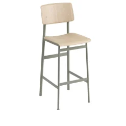 Muuto Loft Barstol Eg/Støvet Grøn H108,5