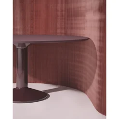 Muuto Midst SpisebordØ120 Linoleum/Mørkerød