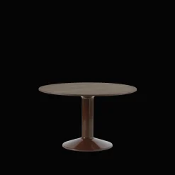 Muuto Midst SpisebordØ120 Mørk Olieret Eg/Mørkerød