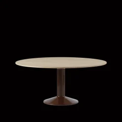 Muuto Midst SpisebordØ160 Olieret Eg/Mørkerød