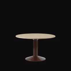 Muuto Midst SpisebordØ120 Olieret Eg/Mørkerød