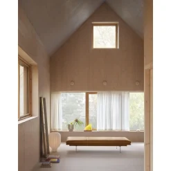 Muuto Outline Daybed Base Sort/Láder/Cognac