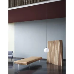 Muuto Outline Daybed Base Sort/Láder/Cognac