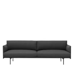 Muuto Outline 3-personers Sofa Remix 163/Sort