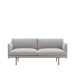 Muuto Outline 2-personers Sofa Clay 12/Sort