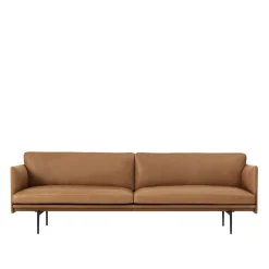 Muuto Outline 3-personers Sofa Láder/Cognac/Sort