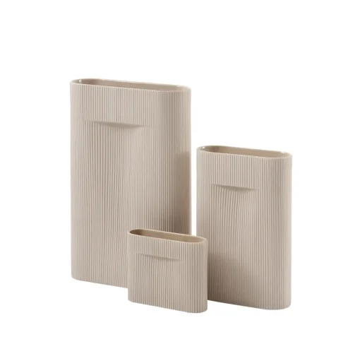 Muuto Ridge Vase Beige H16,5 cm