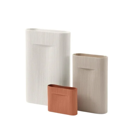 Muuto Ridge Vase Beige H16,5 cm