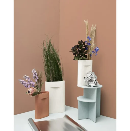 Muuto Ridge Vase Beige H35 cm