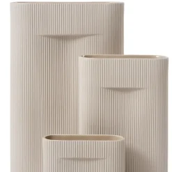 Muuto Ridge Vase Beige H35 cm
