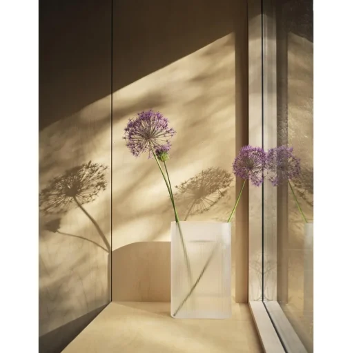Muuto Ridge Vase H48,5 Hvid/Frostet Glas