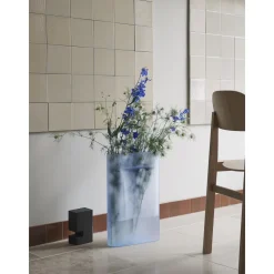 Muuto Ridge Vase H48,5 Lyseblå/Frostet Glas