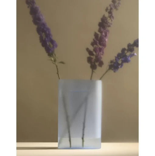 Muuto Ridge Vase H48,5 Lyseblå/Frostet Glas