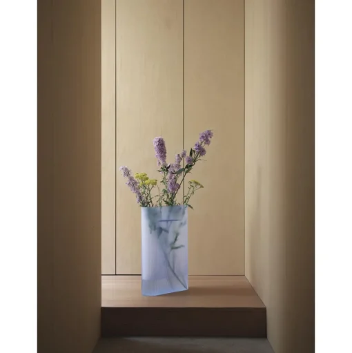 Muuto Ridge Vase H48,5 Lyseblå/Frostet Glas