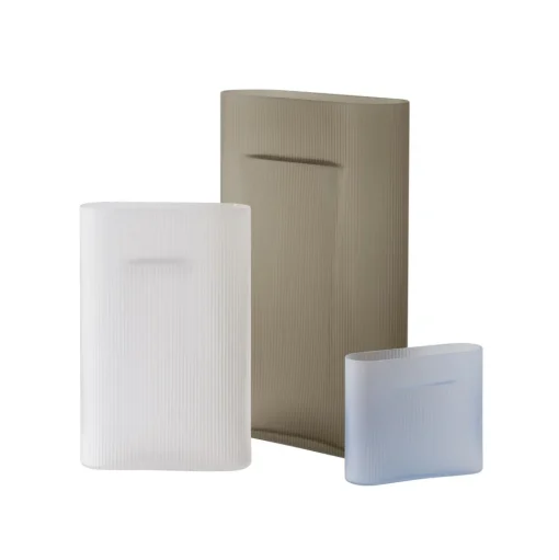Muuto Ridge Vase H48,5 Lyseblå/Frostet Glas