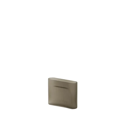 Muuto Ridge Vase H16,5 Taupe/Frostet Glas