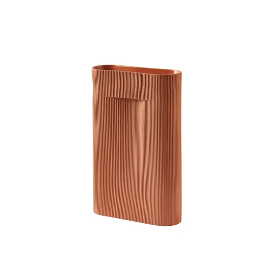 Muuto Ridge Vase H48,5 Terracotta