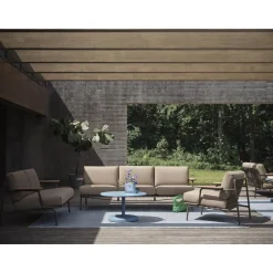 Muuto Settle Udendørs 3-Personers Sofa Ribbed Weave 5/Taupe