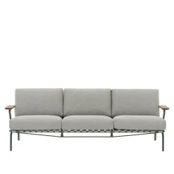 Muuto Settle Udendørs 3-Personers Sofa Ribbed Weave 2/Mørkegrøn