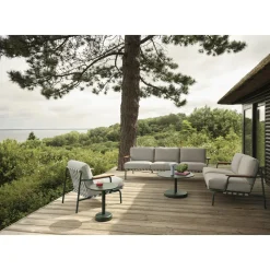 Muuto Settle Udendørs 3-Personers Sofa Ribbed Weave 2/Mørkegrøn