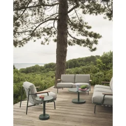 Muuto Settle Udendørs 3-Personers Sofa Ribbed Weave 2/Mørkegrøn