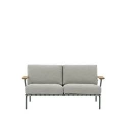Muuto Settle Udendørs 2-Personers Sofa Ribbed Weave 2/Mørkegrøn