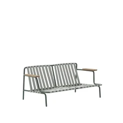 Muuto Settle Udendørs 2-Personers Sofa Ribbed Weave 2/Mørkegrøn