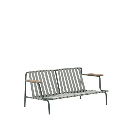 Muuto Settle Udendørs 2-Personers Sofa Ribbed Weave 2/Mørkegrøn