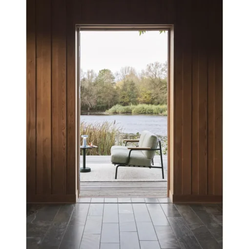 Muuto Settle Udendørs 2-Personers Sofa Ribbed Weave 2/Mørkegrøn