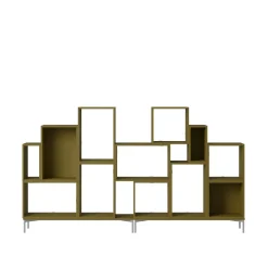 Muuto Stacked Bogreol Konfiguration 3 Brungrøn