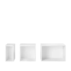 Muuto Stacked Hyldesystem Med Bagplade Stor Hvid