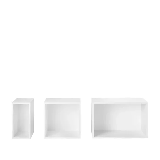 Muuto Stacked Hyldesystem Med Bagplade Stor Hvid