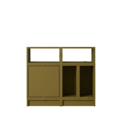 Muuto Stacked Office Reol Konfiguration 5 Brungrøn