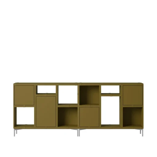 Muuto Stacked Office Reol Konfiguration 3 Brungrøn
