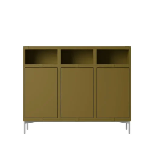 Muuto Stacked Reol Konfiguration 3 Brungrøn