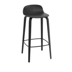 Muuto Visu Barstol med Trá Base Sort H88,5