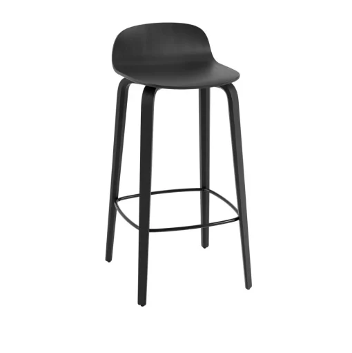 Muuto Visu Barstol med Trá Base Sort H88,5