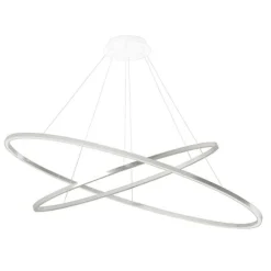 Nemo Ellisse Double Pendel Poleret Aluminium/ Hvid 2700K