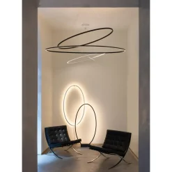 Nemo Ellisse Major Pendel Oval Sort/Hvid Downlight 3000k