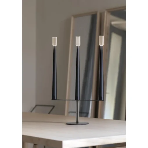 Nemo Sorrento Bordlampe Stor Sort/Grå