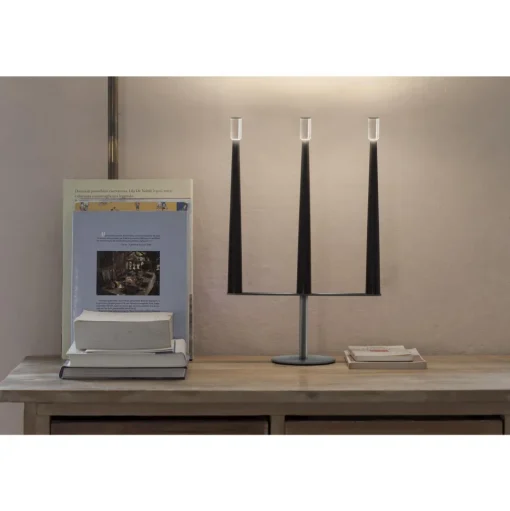 Nemo Sorrento Bordlampe Stor Sort/Grå