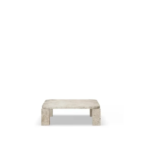 New Works Atlas Sofabord 820x820 Unfilled Travertine